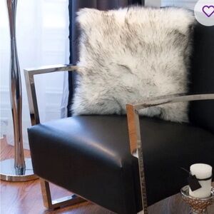 Luxe Belton Faux Fur Pillow | 2-Pack | Gradient Gray | 18"x18"